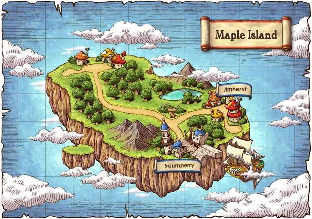 Maple Island world map